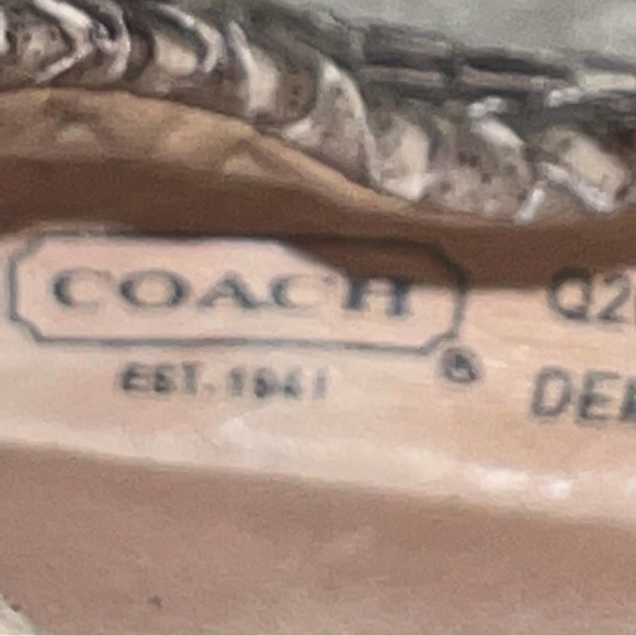 Coach Demi Gold Toe Cap Leather Snake Print Size 7.5 - Picture 12 of 14